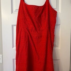 Red Eyelet Sundress